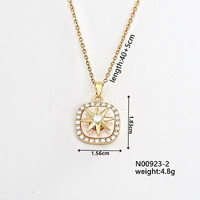 Simple and Versatile Brass Pendant Necklacs DU3795-2-1