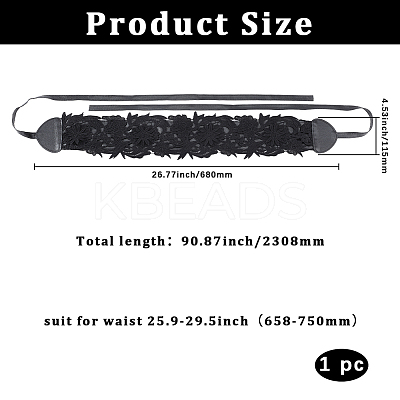 Imitation Leather Wide Chain Belt AJEW-WH20022-83D-1