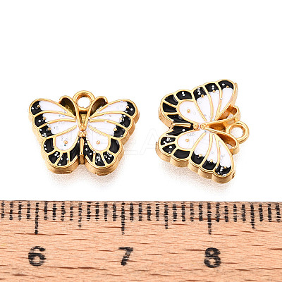 304 Stainless Steel and Enamel Glitter Powder Pendants STAS-T064-85G-02-1