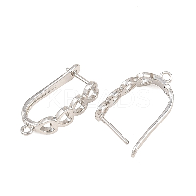 Brass Hoop Earring Findings KK-CBA5558-01P-1