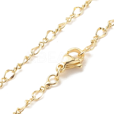Brass Figaro Chains Necklace for Women NJEW-P265-02B-G-1