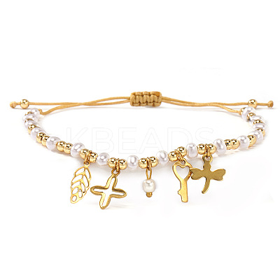 304 Stainless Steel Charm Bracelets BA2405-2-1
