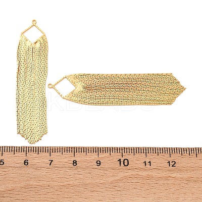 Brass Tassel Big Pendants KK-F898-22D-G-1