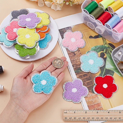 20Pcs 10 Colors Dollar Sign Computerized Embroidery Cloth Self Adhesive Patches PATC-HY0001-67-1