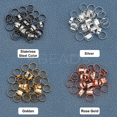 160Pcs 4 Colors 304 Stainless Steel Linking Rings STAS-UN0028-20-1