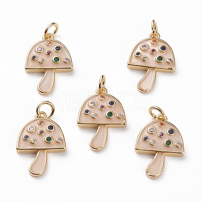 Brass Micro Pave Colorful Cubic Zirconia Pendants LS-KK-C100-09G-1