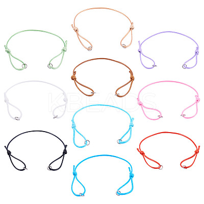 30Pcs 10 Colors Nylon Thread Cord Bracelets Making BJEW-TAC0040-1