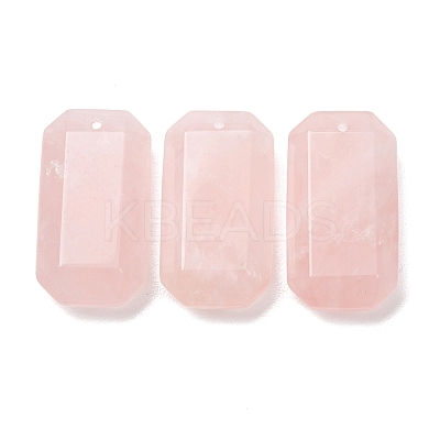 Natural Rose Quartz Pendants G-H325-03-02-1