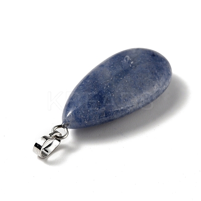 Dyed & Heated Natural Blue Aventurine Pendants G-P474-01P-14-1