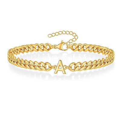 Letter 304 Stainless Steel Link Bracelets FS-WG7830E-01-1