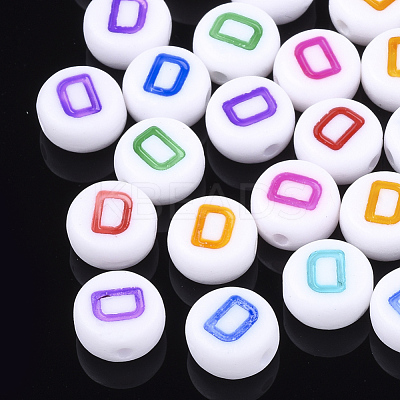 Initial Acrylic Beads OACR-E001-20D-1