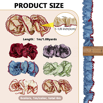 6M 6 Colors Cotton Ruffle Trim OCOR-FG0003-40-1