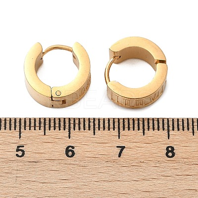 304 Stainless Steel Polishing Effect Hoop Earrings EJEW-M001-39G-1