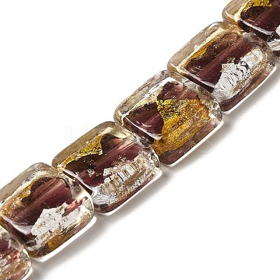 Handmade Gold Foil and Silver Foil Lampwork Beads FOIL-C001-01B-04-1