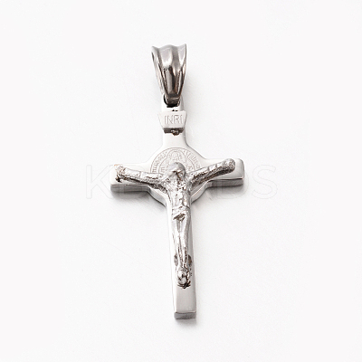 Easter Theme Hot Unisex 201 Stainless Steel Crucifix Cross Pendants STAS-YW0002-14-1