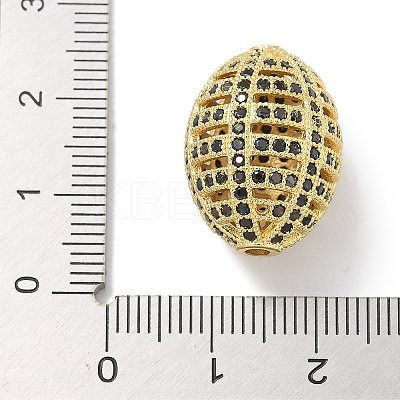 Rack Plating Brass Micro Pave Cubic Zirconia Beads KK-L224-024G-1