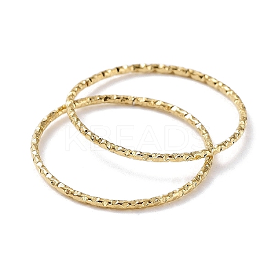 Ion Plating(IP) 304 Stainless Steel Textured Finger Rings X-RJEW-G298-03G-1