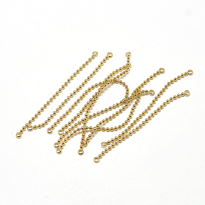 Brass Ball Chain Links connectors X-KK-T032-176G-1