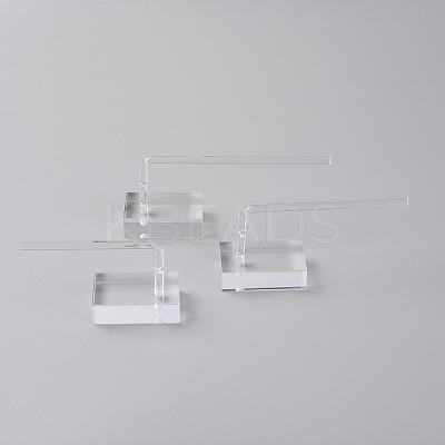 3Pcs L Shaped Acrylic Earring Displays Sets EDIS-WH0011-03-1