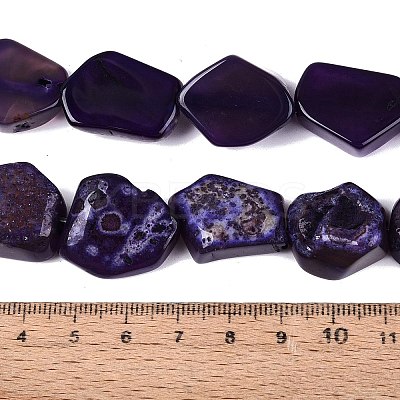 Dyed Natural Agate Beads Strands G-Q606-23E-04-1