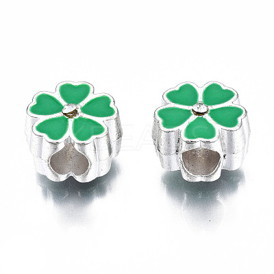 Alloy Enamel European Beads MPDL-T005-005-RS-1