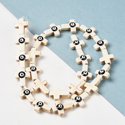 Synthetic Turquoise Enamel Beads Strands G-P507-19A-1