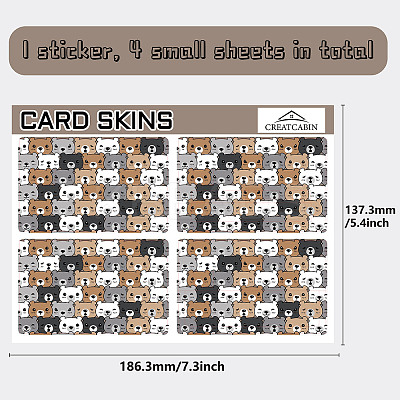 Rectangle PVC Plastic Waterproof Card Stickers DIY-WH0432-102-1