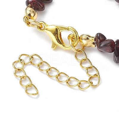 Natural Garnet Anklets AJEW-AN00592-11-1