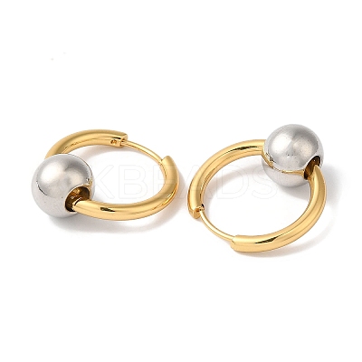 Ion Plating(IP) 304 Stainless Steel Hoop Earrings for Women EJEW-L287-058GP-1