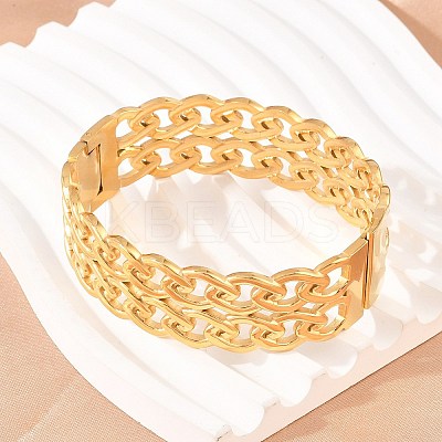 304 Stainless Steel Bangles for Women BJEW-Z155-04G-1