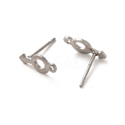 Non-Tarnish 304 Stainless Steel Studs Earrings STAS-H193-04P-1