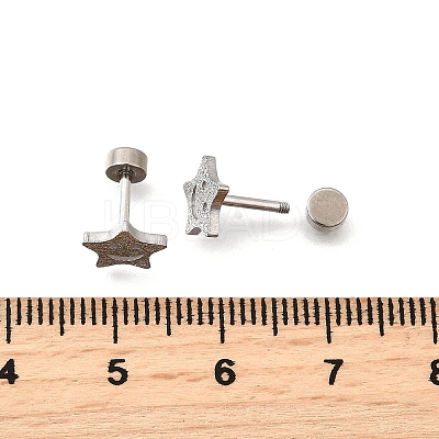 304 Stainless Steel Stud Earrings EJEW-H161-01P-K-1