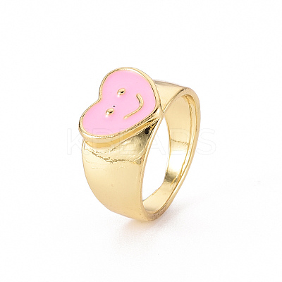 Alloy Enamel Wide Band Rings RJEW-N034-009D-RS-1