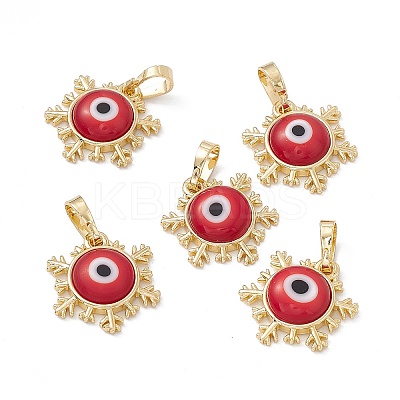 Handmade Evil Eye Lampwork Pendants LAMP-G157-04G-14-1