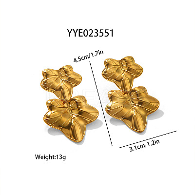 Fashionable Irregular 304 Stainless Steel Stud Earrings for Women MT3122-8-1