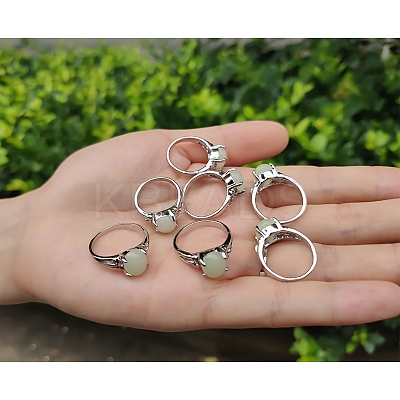 Synthetic Luminous Stone Oval Finger Ring LS-LUMI-PW0001-116-1