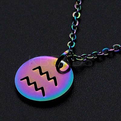 201 Stainless Steel Pendants Necklaces NJEW-S105-JN627-11-1