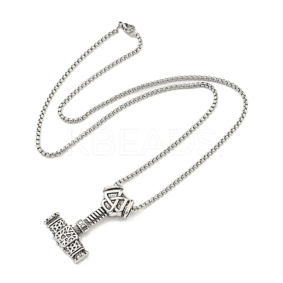 Alloy Pendant Necklace LS-NJEW-B103-01AS-03-1