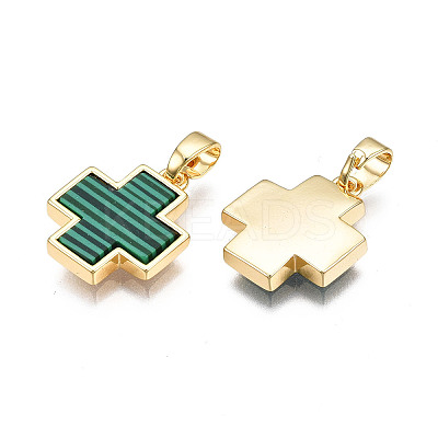 Real 18K Gold Plated Brass Pendants KK-N233-172A-01D-1