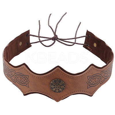 PU Leather & Alloy Headbands Hair Accessories for Women Girls OHAR-WH20009-02B-01-1