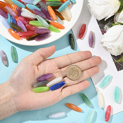 100Pcs Rice Imitation Gemstone Acrylic Beads OACR-SP0001-66-1