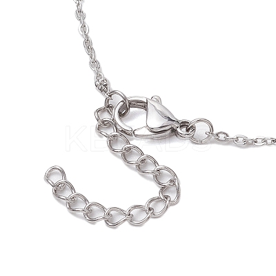 Non-Tarnish 304 Stainless Steel Satellite Chain Slider Necklace Making AJEW-JB01248-02-1