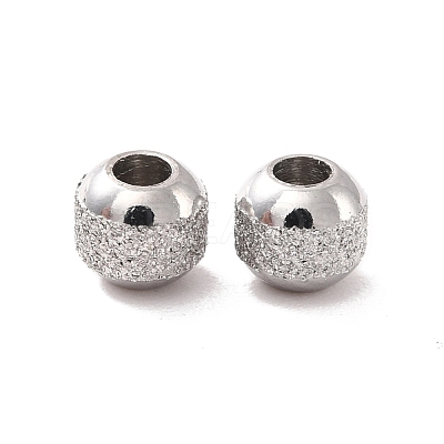 Non-Tarnish Textured 304 Stainless Steel Beads STAS-P306-01A-P-1
