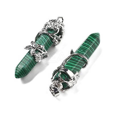 Synthetic Malachite Big Pointed Pendants G-A172-16F-1