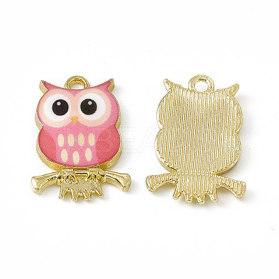 Painted Alloy Pendants PALLOY-P288-01G-09-1