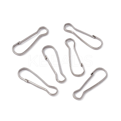 Non-Tarnish 304 Stainless Steel Push Gate Snap Keychain Clasp Findings STAS-G291-05P-1