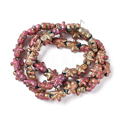 Full Plated Forsted Electroplate Glass Beads X-GLAA-P005-FP01-1