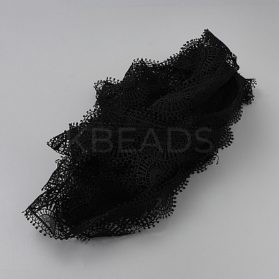 Polyester Flower Lace Ribbon OCOR-WH20006-43B-1