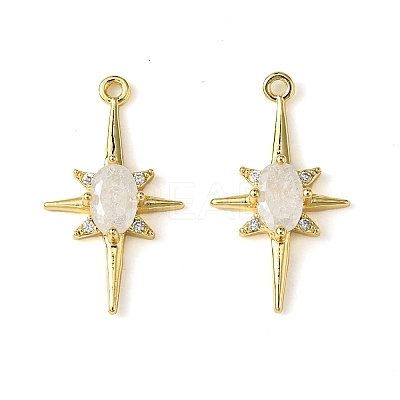 Brass Micro Pave Cubic Zirconia Pendants LS-KK-M277-08G-04-1