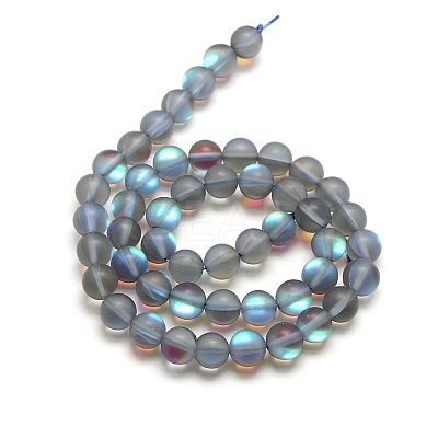 Synthetic Moonstone Beads Strands X-G-F142-6mm-02-1